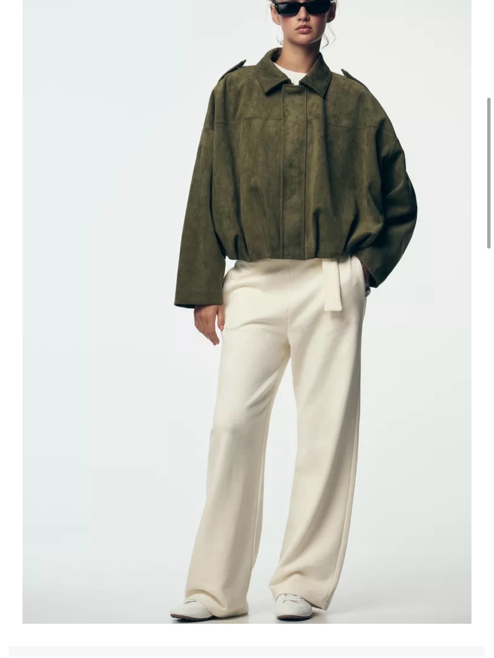 FAUX SUEDE JACKET - Mid khaki | ZARA Size M
